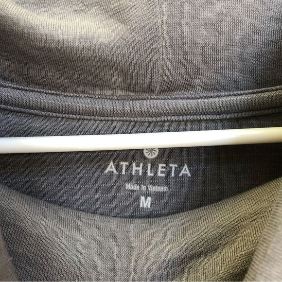 ATHLETA DRESS SMALL ECO WASH TURTLENECK SWEATSHIRT TUNIC PEBBLE GRAY SIZE MEDIUM - Picture 5 of 9